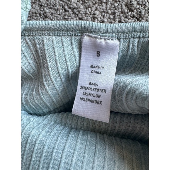 NWOT Seamless Yoga Sports Bra and Leggings Set Blue Size S - Picture 10 of 13